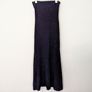 Scott McClintock NWT Sparkly Metallic Strapless Dress Open Back Maxi Blue 8